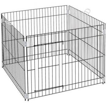 Ferplast Puppy fence DOG TRAINING indoor fence, folding mesh, Anti-slip feet, Sturdy coated metal, Ergonomic handles, 80 x 80 x h 62 cm