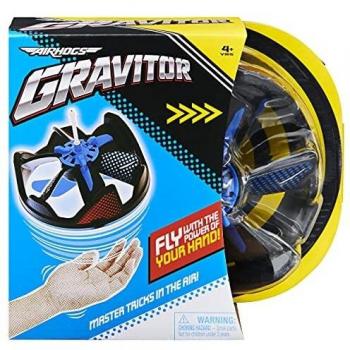 Air Hogs Gravitor Flying Toy with Gesture Control Stick, USB Rechargeable - Black/Blue