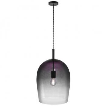 Lámpara Colgante Uma 30 E27 Gris - Vidrio Ahumado | Max. 40W