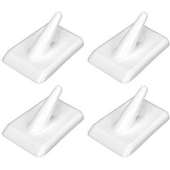 Fackelmann Adhesivas, Perchas para Pegar y Colgar, plástico Blanco, 3,5x2,6cm