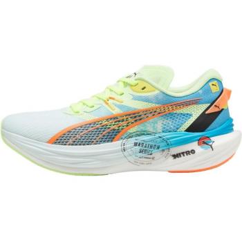 Puma Deviate Nitro 3 Marathon Series Running Shoes Blue Green Size 41