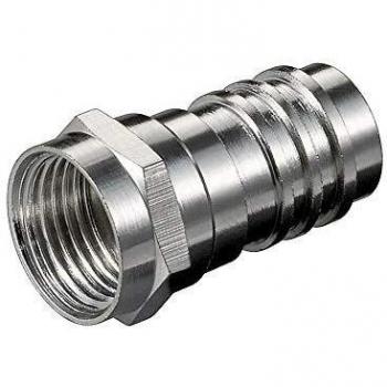 Conector F Crimpado 7 mm de Zinc con Contactos de Níquel