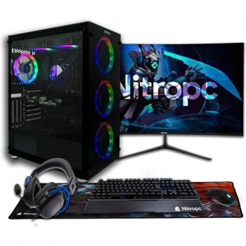 Nitropc Pack Nitro Plus Intel i9-12900KF/32GB RAM/2TB SSD/RTX 4070 SUPER/Monitor 27 QHD 165Hz Curvo