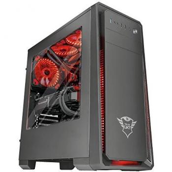 Trust Gaming GXT 1110 - Carcasa de PC Mid-Tower ATX con Ventana, Color Negro