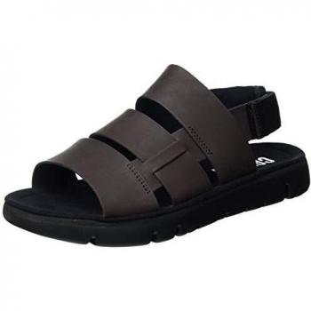 CAMPER Oruga - Sandals for Men - Brown, size 39, Smooth leather/Cotton fabric