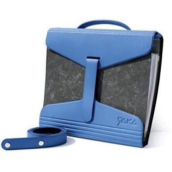 YaKa - Azul Real, Bolso Archivador para Escuela, Oficina, Trabajo - Carpeta de PVC Ligero - Apto para Libros A4 40-80mm