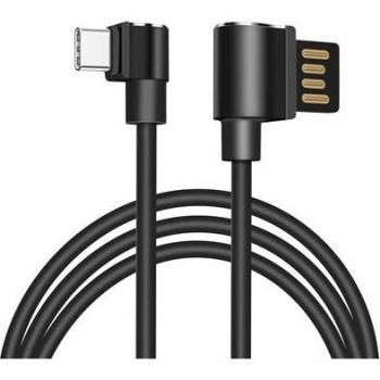 Cable USB-C L Reversible 1,2 m 480 Mb/s - Negro