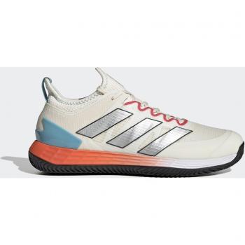 adidas Adizero Ubersonic 4 Clay Court Tennis Shoes for Men - White, Silver