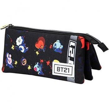 KARACTERMANIA BT21 Squad-Estuche Portatodo Triple HS, Multicolor