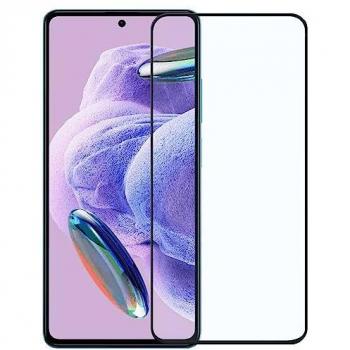 Protector de Pantalla Cristal Templado Negro para Xiaomi Redmi Note 12 Pro 5G/Poco X5 Pro 5G, Vidrio Premium con Borde Redondo Antigolpes 9D, Dureza 9