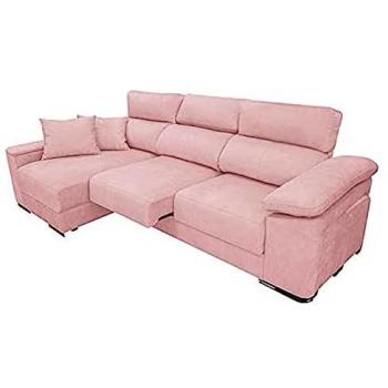 Sofá Chaise Longue de 3 Plazas Izquierda con Arcón MARIA en Tela Bali 22