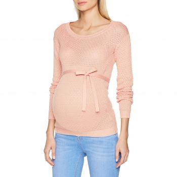 MAMALICIOUS Mlcrystaline L/s Knit Blouse A. V, Jersey premamá Mujer, Naranja