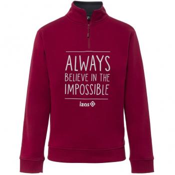 Izas Saud Sudadera, Hombre, Rojo Mineral / Gris, M
