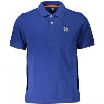 North Sails Stylish Blue Logo Cotton Polo Shirt - Medium