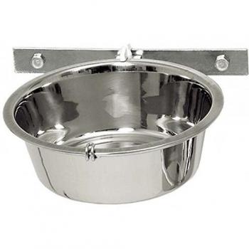 Soporte de pared y jaula para comedero de perro, capacidad 2800 ml, dimensiones 29.5 x 24 cm, incluye accesorio para un plato