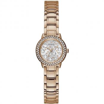 Reloj Guess Gem GW0028L3 Mujer Rosa con Caja de Piedras en Acero Inoxidable