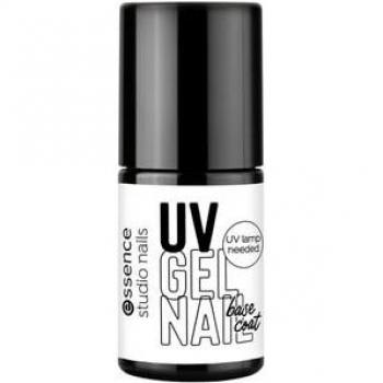Essence UV Gel Nail Base Coat, 5 ml - Capa base perfecta para uñas con tecnología de gel, proporciona una adhesión duradera, acabado suave y brillante, seca rápidamente bajo luz UV/LED