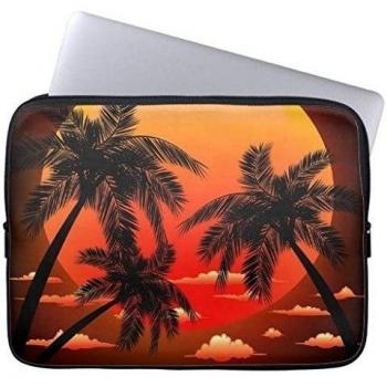Electronics fundas neopreno portátil 160524 - 10 Warm Topical Sunset and Palm Trees 12-12.5 inches