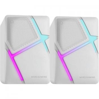 Mars Gaming MS-H Altavoces Gaming 10W RGB Flow Drivers Invertidos Sonido 3D-Surround Compactos Caja de Control Volumen Jack 3.5mm PC Blancos o Negros