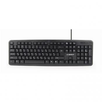 Gembird KB-U-103-RU Teclado USB QWERTY Inglés, Ruso Negro