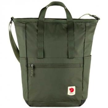 Mochila Fjällräven High Coast 23L verde bosque con capacidad de 23 litros, diseño ligero y resistente al agua, fabricada en material G-1000 Lite Eco, incluye un compartimento principal espacioso, bolsillo frontal con
