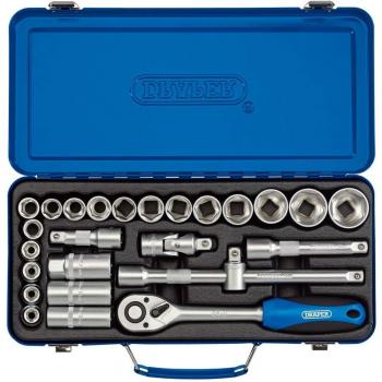 Draper Tools Set de vasos m&eacute;tricos 12" 16368 26 piezas