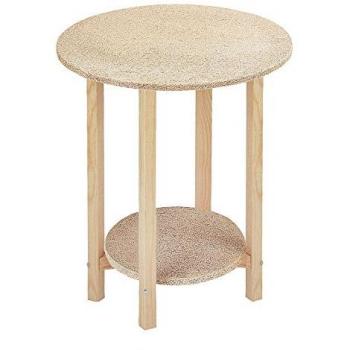 Mesa Camilla Gazte Redonda 50x50 cm - Madera de Pino, Diseño Elegante y Versátil, Desmontable, Ideal para Invierno y Verano