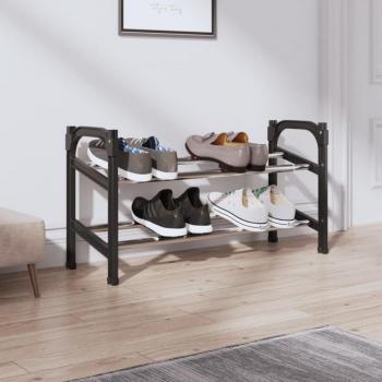Zapatero extensible con 2 estantes 119x24x37 cm