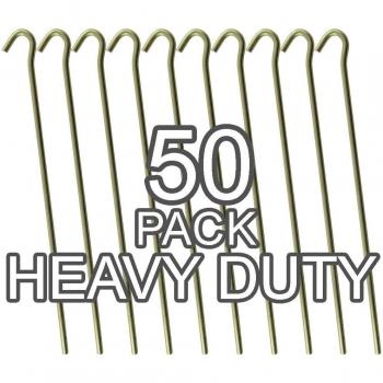 Piquetas de acero galvanizado, de alta resistencia, 23 cm de largo, 4,5 mm de ancho, 50 Pack Tent Pegs
