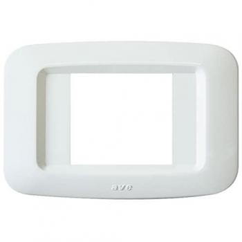 Placa Yes Tecnopolímero 2 Módulos Blanco Banquise AVE 45PY02BB