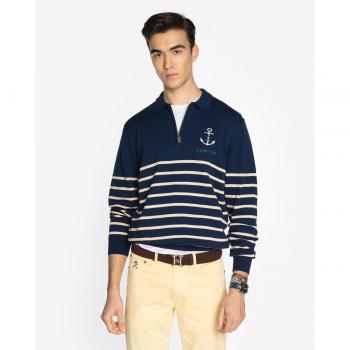 Jersey de hombre de rayas con cuello alto