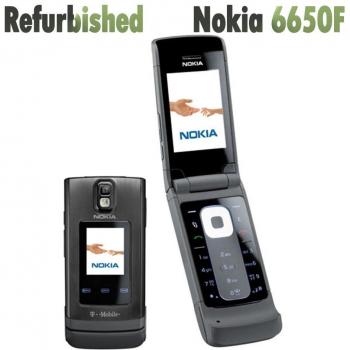 Teléfono Móvil Nokia 6650 Fold Original Reacondicionado 90% Nuevo Set Simple Negro