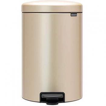 Brabantia NewIcon Cubo de Pedal, Metallic Gold, 20 L