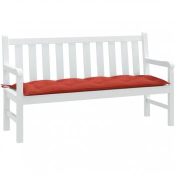 Cojín para banco de jardín rojo melange 150x50x7 cm