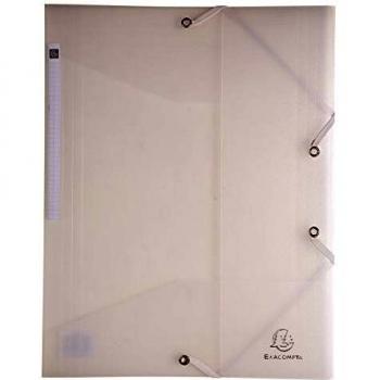 Carpeta Esquinera Exacompta Premium A4 Transparente 500µ con Gummizug, Pack de 10 Unidades