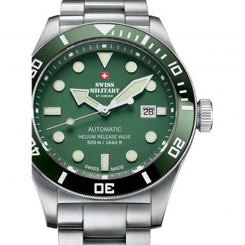 Reloj automático de buceo Swiss Military SMA34075.03, 44mm, 500M, Swiss Made