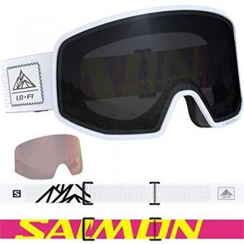 Salomon Lo Fi - Gafas de esquí, color White ~ Solar Black, tamaño talla única