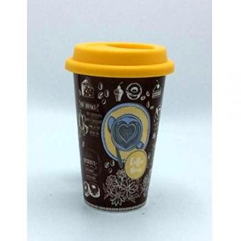 Mendi Mendian Taza de café con Tapa de Silicona 15x9cm
