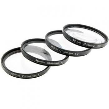 4-Piece Close-Up Filter Kit (+1, +2, +4, +10) 49mm for Canon Powershot G7 X Mark II
