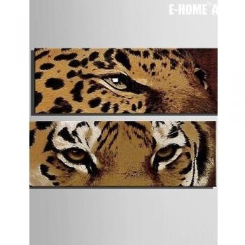 LY&HYL Animal Impresión de la lona Dos Paneles Listo para colgar , Vertical , 12 x 36