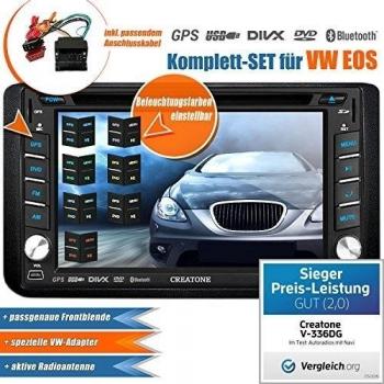 2DIN Auto Radio Creatone V de 336dg para Volkswagen Eos