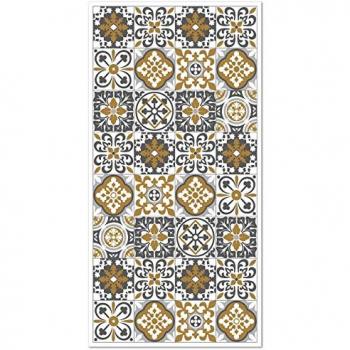 Alfombra Vinílica Hidráulica Triana Naranja 160x230 cm - Antideslizante e Ignífuga - Ideal para Cocina y Salón