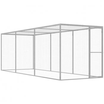 Jaula para gatos en acero galvanizado 4,5x1,5x1,5 m