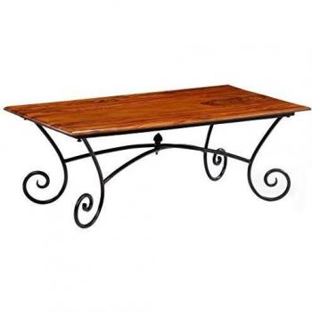 vidaXL Mesa Centro 110x60x39 cm Madera Sheesham Mesita Mesilla Mueble Auxiliar