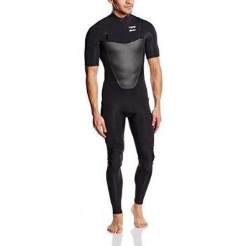 g.s.m. Europe - BILLABONG Hombre Rashguard Foil 2 x 2 cz Short Sleeve Full, primavera/verano, hombre, color negro, tamaño medium