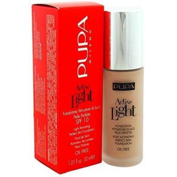 Pupa Active Light Foundation 30 ml - 020 Nude, Illuminating Formula with SPF 10
