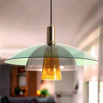 Lámpara Colgante Vintage de Cristal Multicolor Dolly - Diseño Elegante y Acabados de Calidad
