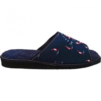 Zapatilla de casa hombre Amoros Anta abierta y cómoda, calzado de casa de Hombre GALIANA ANTA AZUL