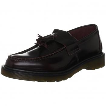 Dr. Martens Adrian Cherry Red Leather Tassel Loafers