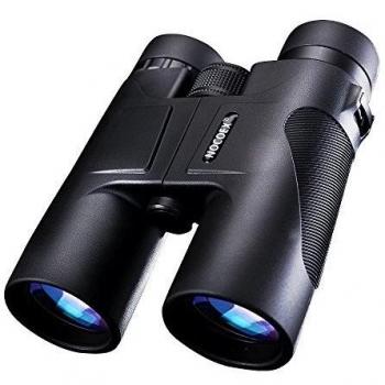 NOCOEX® 10X42 compacto de techo impermeable Prisma Prismáticos - opción ideal para la caza de observación de aves senderismo y al aire libre Visualización de Binoculars negro
